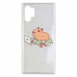 Чехол для Samsung Note 10 Plus Capybara With Laptop
