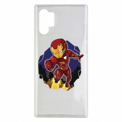 Чехол для Samsung Note 10 Plus Flying Iron man