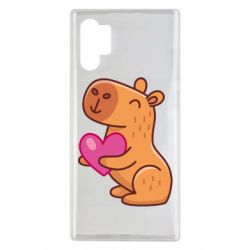 Чехол для Samsung Note 10 Plus Капибара сердечко - PrintSalon