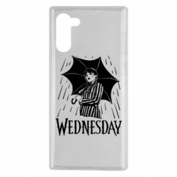 Чохол для Samsung Note 10 Венздей Вдамс и зонт - PrintSalon