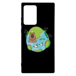 Чехол для Samsung Note 20 Ultra Капибара в воде - PrintSalon