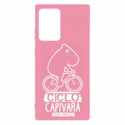 Чехол для Samsung Note 20 Ultra Капибара на велосипеде - PrintSalon