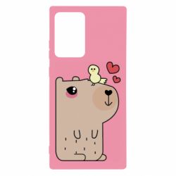 Чехол для Samsung Note 20 Ultra Капибара с цыпленком - PrintSalon