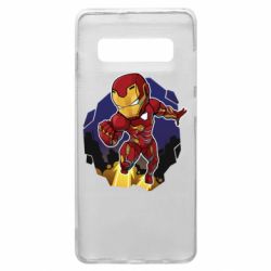 Чехол для Samsung S10+ Flying Iron man - PrintSalon