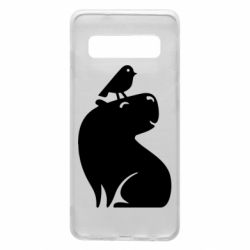 Чохол для Samsung S10 Копібара та Пташка - PrintSalon