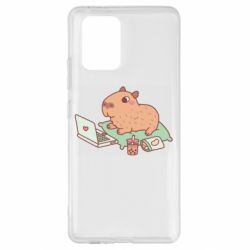 Чехол для Samsung S10 Lite Capybara With Laptop - PrintSalon