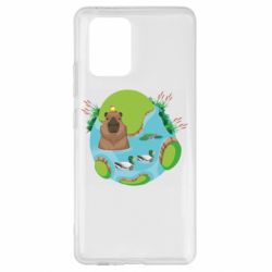 Чехол для Samsung S10 Lite Капибара в воде - PrintSalon