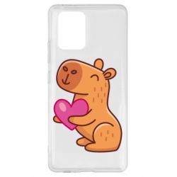 Чехол для Samsung S10 Lite Капибара сердечко - PrintSalon