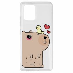 Чехол для Samsung S10 Lite Капибара с цыпленком - PrintSalon