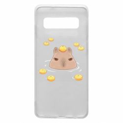 Чехол для Samsung S10 Морда капибары - PrintSalon