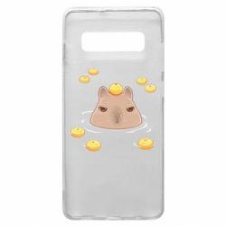 Чехол для Samsung S10+ Морда капибары - PrintSalon