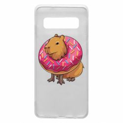Чехол для Samsung S10 Пончик с капибарой - PrintSalon
