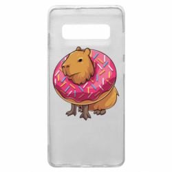 Чехол для Samsung S10+ Пончик с капибарой - PrintSalon