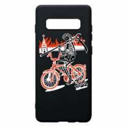 Чехол для Samsung S10+ Смерть с косой в винке! Горящий кремль