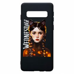 Чехол для Samsung S10 Венздей кошка - PrintSalon