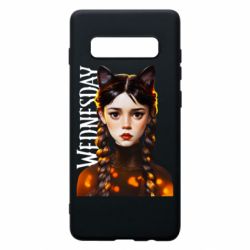 Чехол для Samsung S10+ Венздей кошка - PrintSalon