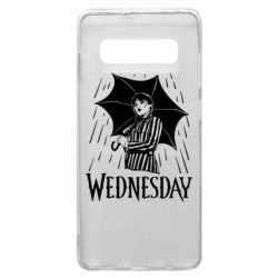 Чохол для Samsung S10+ Венздей Вдамс и зонт - PrintSalon