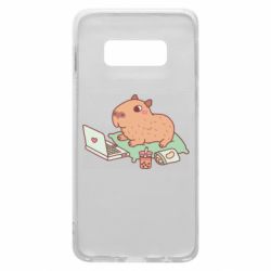 Чехол для Samsung S10e Capybara With Laptop - PrintSalon