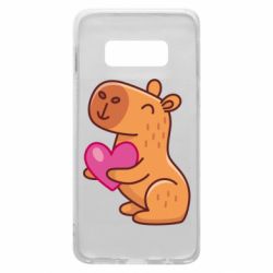 Чехол для Samsung S10e Капибара сердечко - PrintSalon