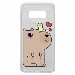 Чехол для Samsung S10e Капибара с цыпленком - PrintSalon