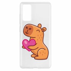 Чехол для Samsung S20 FE Капибара сердечко - PrintSalon