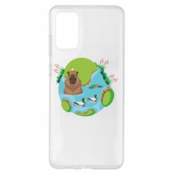 Чехол для Samsung S20+ Капибара в воде - PrintSalon
