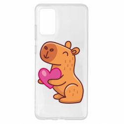 Чехол для Samsung S20+ Капибара сердечко - PrintSalon