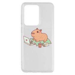 Чехол для Samsung S20 Ultra Capybara With Laptop - PrintSalon