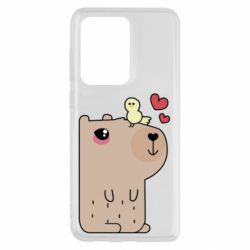 Чехол для Samsung S20 Ultra Капибара с цыпленком - PrintSalon
