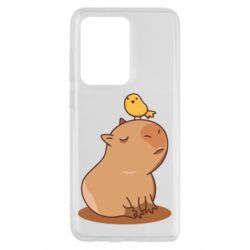 Чехол для Samsung S20 Ultra Капибара с птичкой - PrintSalon