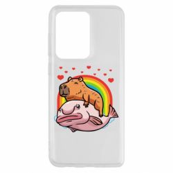 Чехол для Samsung S20 Ultra Капибара на рыбе - PrintSalon