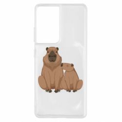 Чехол для Samsung S21 Ultra Две капибары - PrintSalon