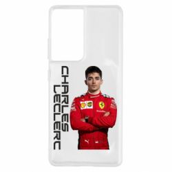 Чехол для Samsung S21 Ultra F1 Charles Leclerc - PrintSalon