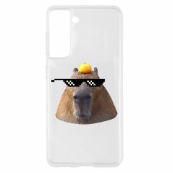 Чехол для Samsung S21 Capybara cool - PrintSalon