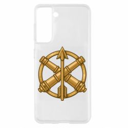 Чехол для Samsung S21 Беретный знак войск противовоздушной обороны, сухопутных войск и зенитно-ракетных войск воздушных сил - PrintSalon