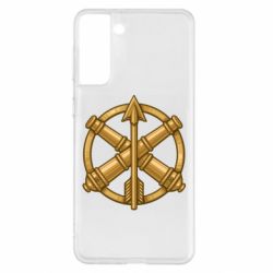 Чехол для Samsung S21+ Беретный знак войск противовоздушной обороны, сухопутных войск и зенитно-ракетных войск воздушных сил - PrintSalon