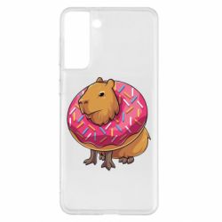 Чехол для Samsung S21+ Пончик с капибарой - PrintSalon