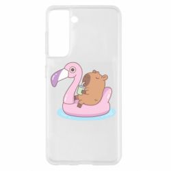 Чехол для Samsung S21 Capybara Chilling - PrintSalon