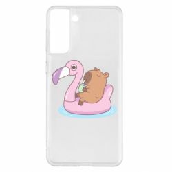 Чехол для Samsung S21+ Capybara Chilling - PrintSalon