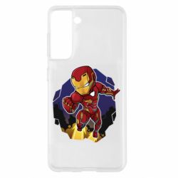 Чехол для Samsung S21 Flying Iron man
