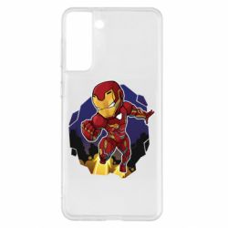 Чехол для Samsung S21+ Flying Iron man - PrintSalon