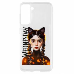Чехол для Samsung S21 Венздей кошка - PrintSalon