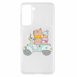 Чехол для Samsung S21 Капибара и Морская свинка - PrintSalon