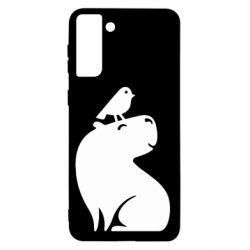 Чохол для Samsung S21+ Копібара та Пташка - PrintSalon