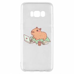 Чехол для Samsung S8 Capybara With Laptop - PrintSalon