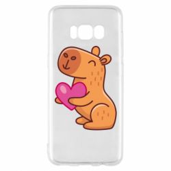 Чехол для Samsung S8 Капибара сердечко - PrintSalon