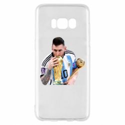 Чехол для Samsung S8 Месси целует кубок - PrintSalon