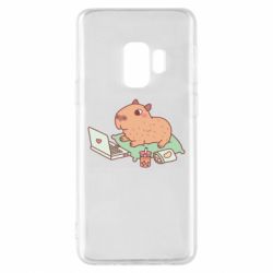 Чехол для Samsung S9 Capybara With Laptop - PrintSalon