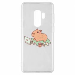 Чехол для Samsung S9+ Capybara With Laptop - PrintSalon
