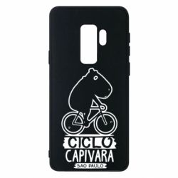 Чехол для Samsung S9+ Капибара на велосипеде - PrintSalon